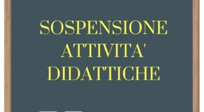 Sospensione attività didattiche 5-15 marzo