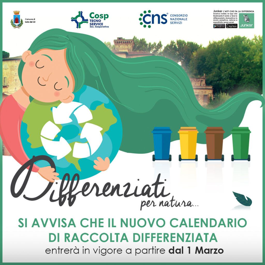 Nuovo calendario per la raccolta differenziata