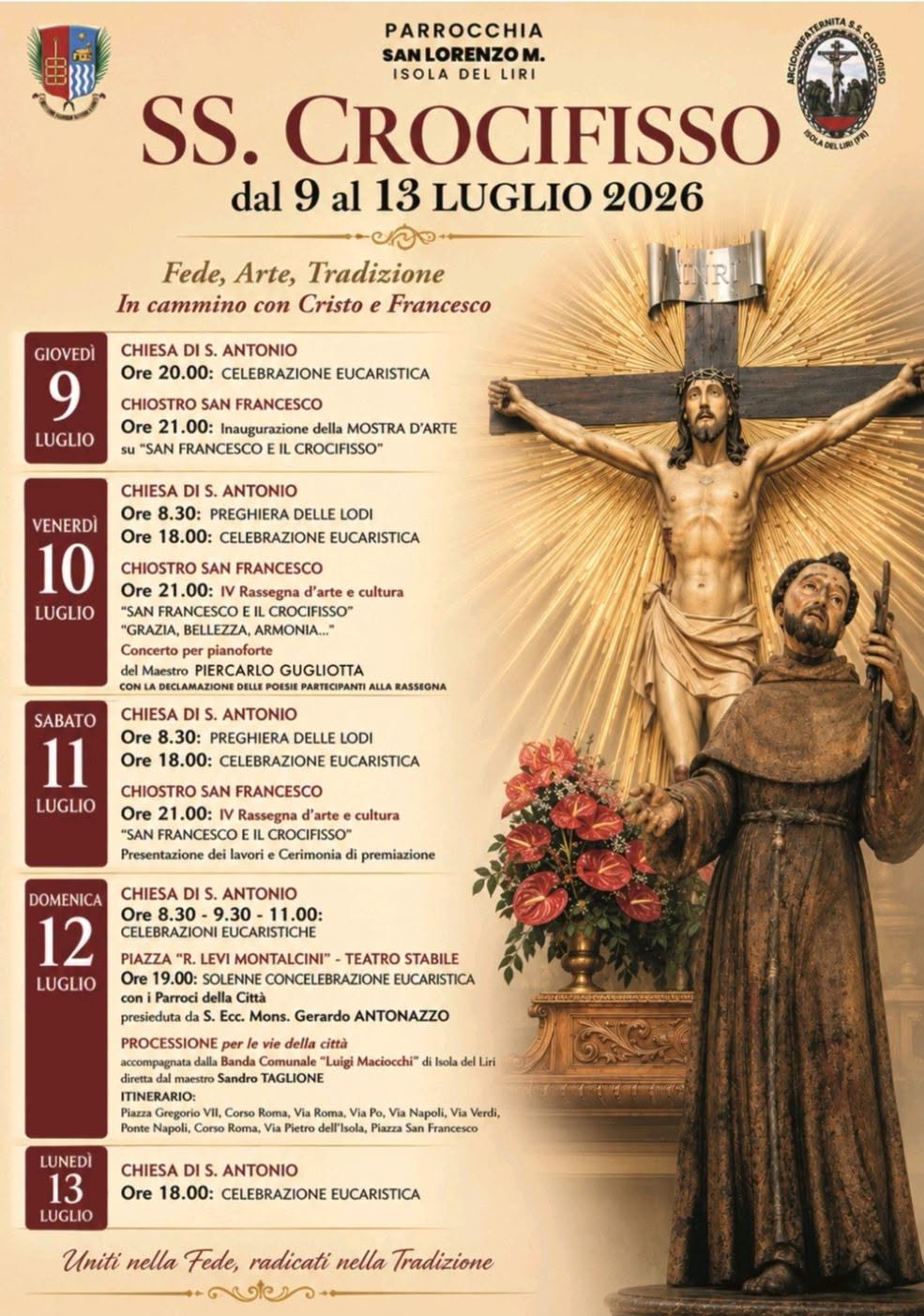 2026 crocifisso - programma religioso